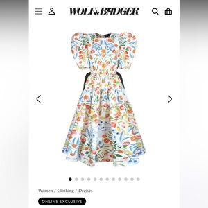 Jessie Zhao floral dress - puffy sleeves NWT